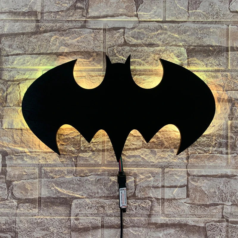 ZK50 Hot Style 3D Creative LED Night Light Wall Lamp Background Wall Superhero Atmosphere USB Logo Light