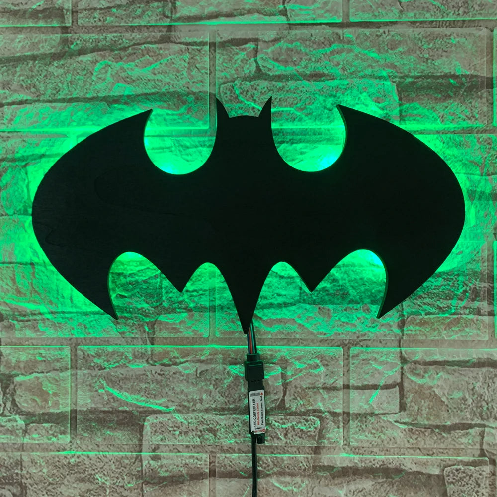 ZK50 Hot Style 3D Creative LED Night Light Wall Lamp Background Wall Superhero Atmosphere USB Logo Light