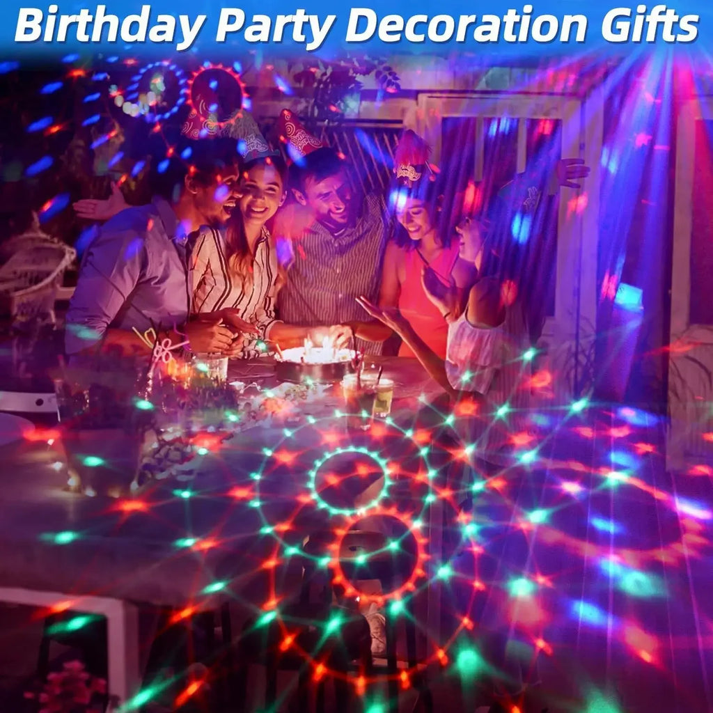 1-4Pcs Aalternating Ffashing Light Stage Lamp with Remote Control EU Disco Ball Lamps for Home Room Parties Birthday Wedding Bar