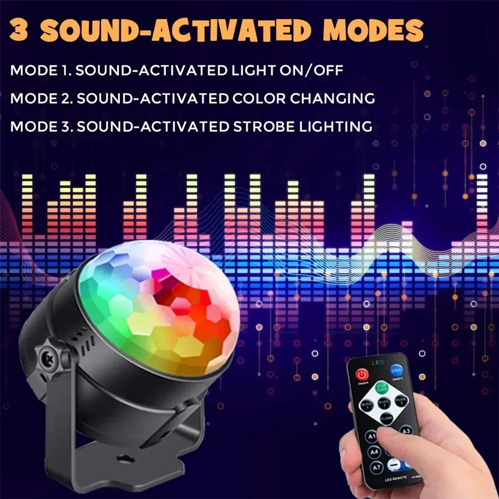 1-4Pcs Aalternating Ffashing Light Stage Lamp with Remote Control EU Disco Ball Lamps for Home Room Parties Birthday Wedding Bar