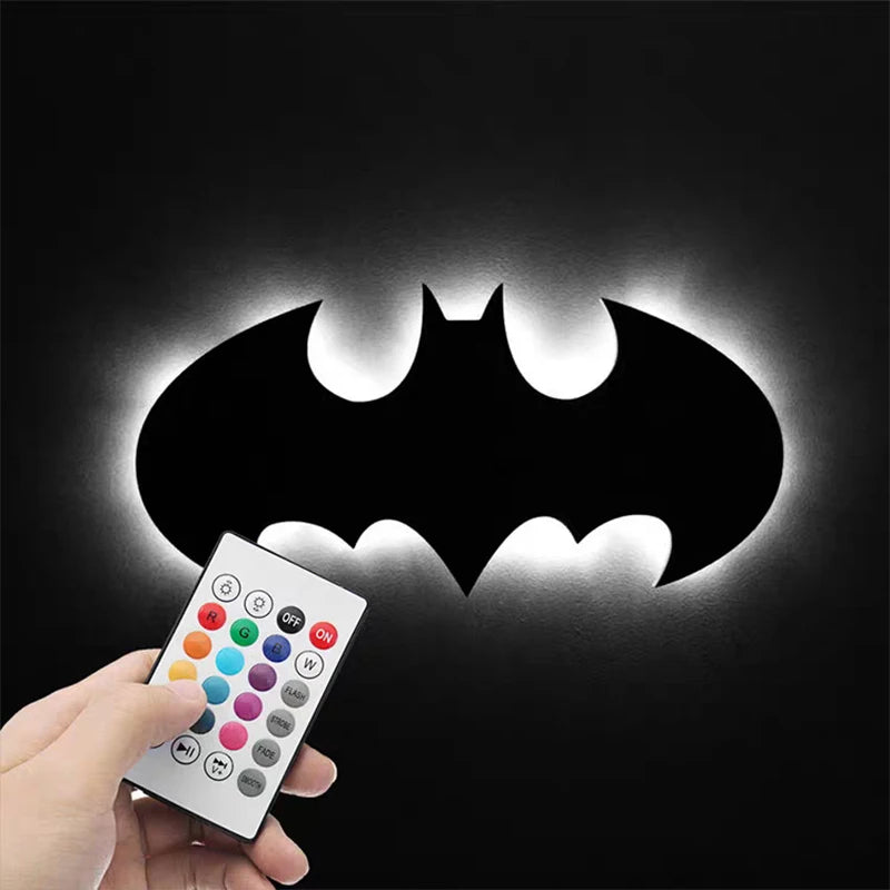 ZK50 Hot Style 3D Creative LED Night Light Wall Lamp Background Wall Superhero Atmosphere USB Logo Light
