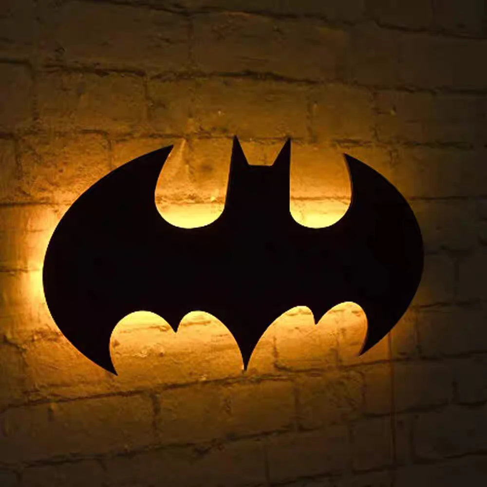 ZK50 Hot Style 3D Creative LED Night Light Wall Lamp Background Wall Superhero Atmosphere USB Logo Light