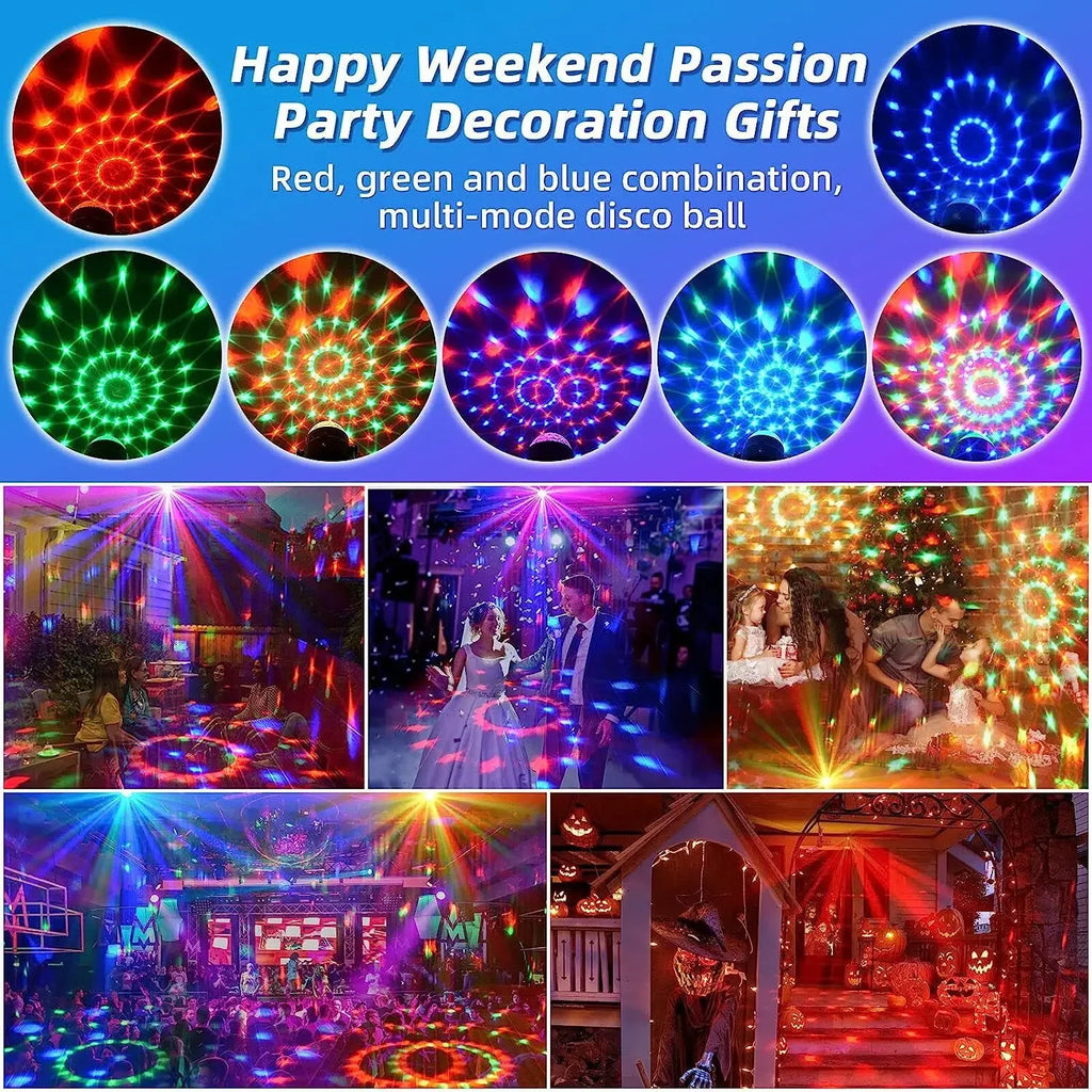 1-4Pcs Aalternating Ffashing Light Stage Lamp with Remote Control EU Disco Ball Lamps for Home Room Parties Birthday Wedding Bar